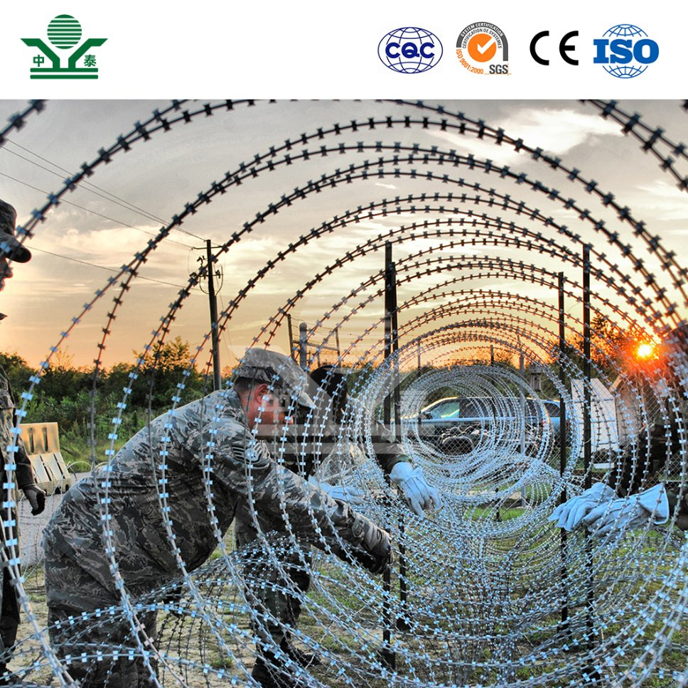 Zhongtai Black Barbed Wire China Factory 8m Length Spiky Wire for Fence