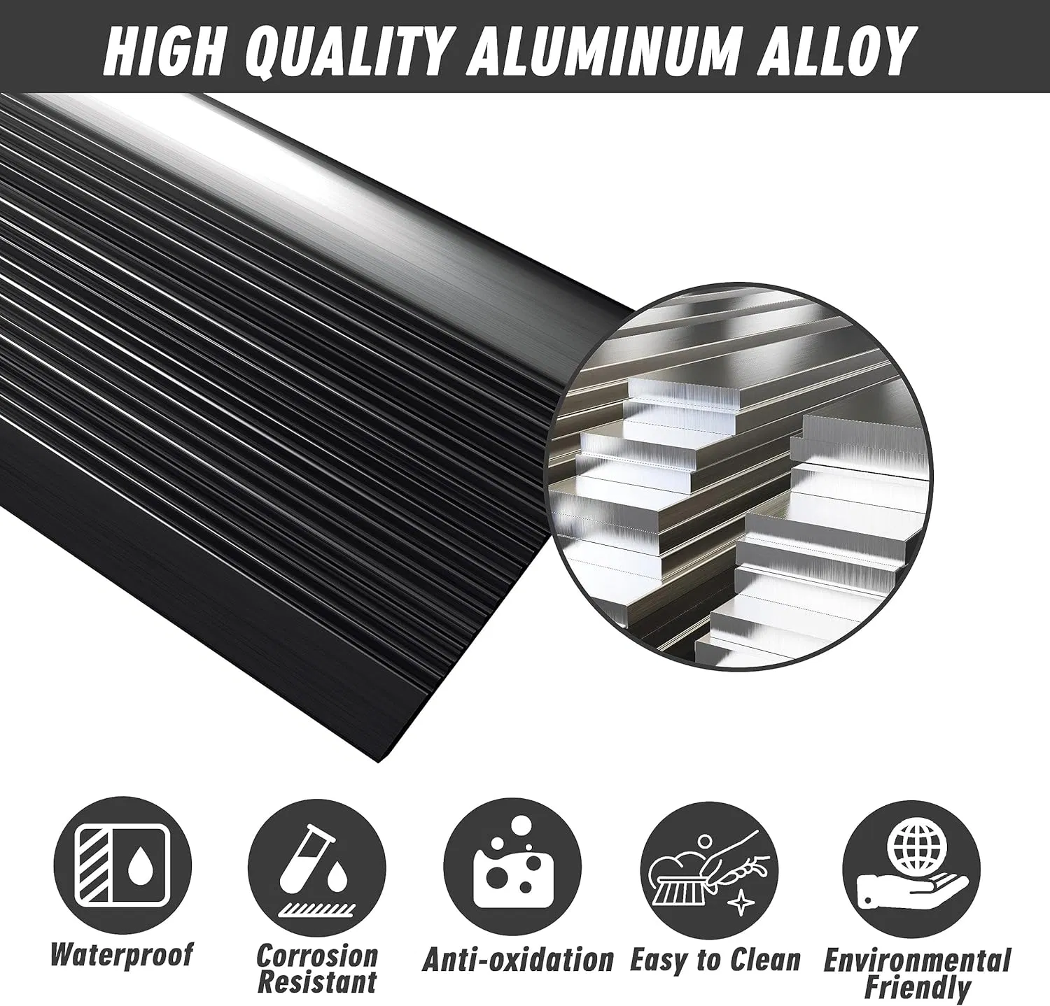 Gardens Adjustable Height Exterior Aluminum and Hardwood Sill Inswing Door Bottom Threshold