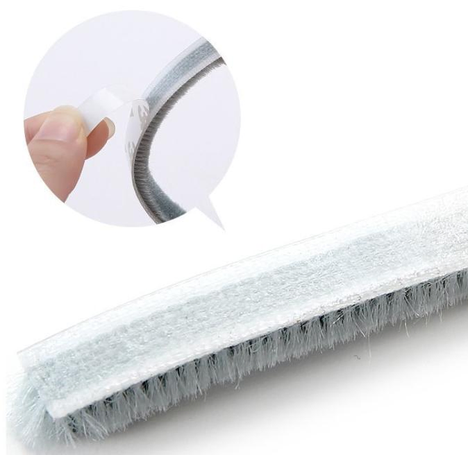 Self Adhesive Draft Seal Draught Excluder Brush Pile Weather Strip Sealing for Doors and Windows