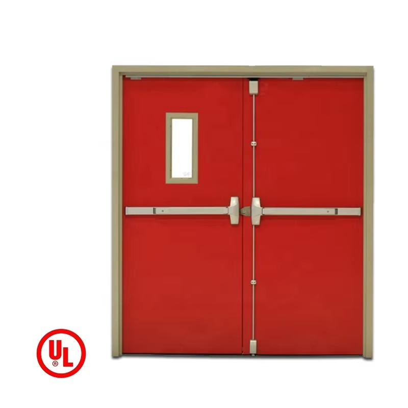 Emergency Exit Fireproof Metal Door Steel Fire Rated Escape Doors for Hotel, School, Hospital, Apartment