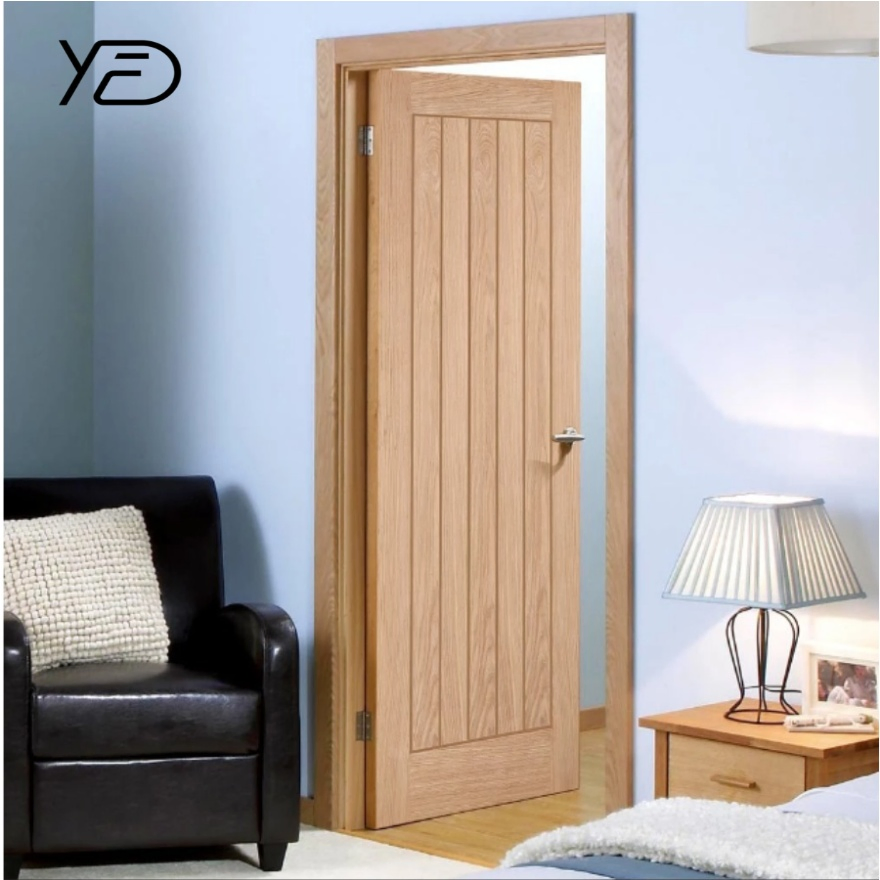 Fire-Rated Thermal Insulation Frame Timber Hotel Fireproof Wooden Door for Interior Modern for Bedroom Kitchen