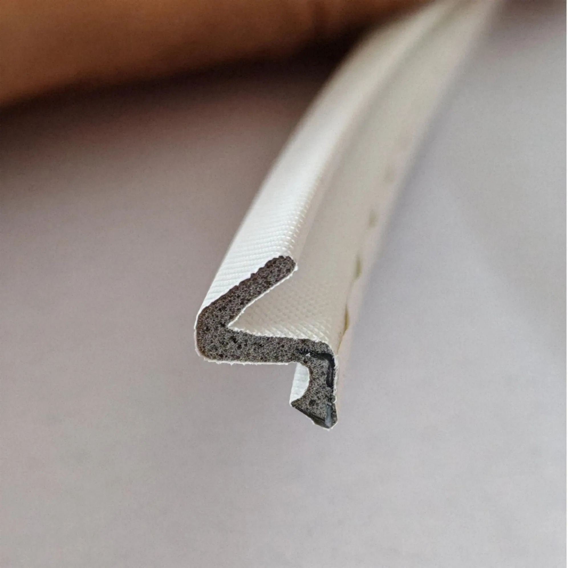V-Shaped Brown Wooden Door PVC Sealing Strip Weatherproofing Gasket PU Foam Sealing Strip Weatherstripping Rubber Seal Strip