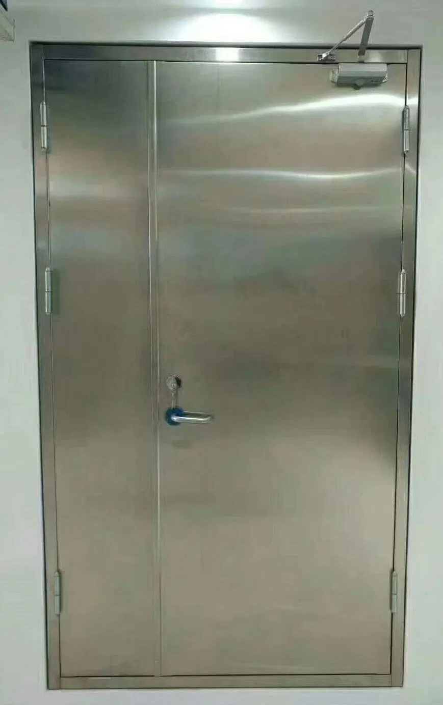 Industrial Thermal Insulated Stainless Steel Swinging Entry Safety Single Entrance Security Steel Exit Swing Door