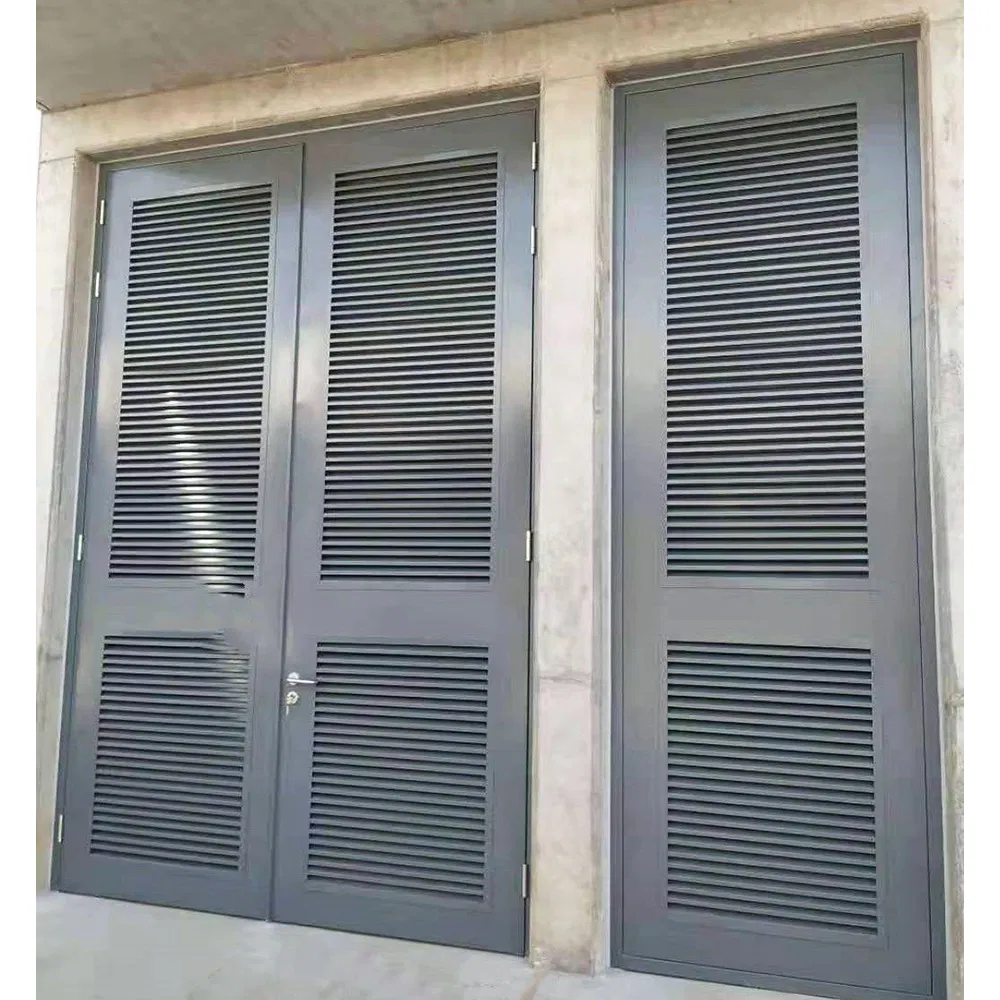 Chinese Supplier Emergency Exit Thermal Insulated Security Main Entrance Wronght Iron Outdoor Indoor Stainless Steel Steel Exit Metal Door