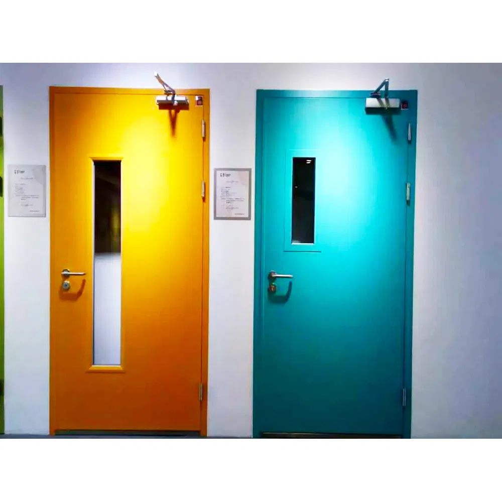 Chinese Supplier Emergency Exit Thermal Insulated Security Main Entrance Wronght Iron Outdoor Indoor Stainless Steel Steel Exit Metal Door