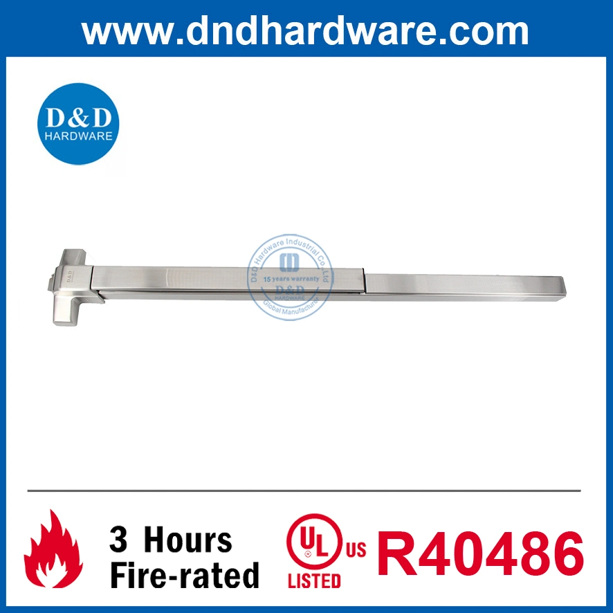 ANSI UL Security Door Panic Lock Handle Bar Stainless Steel Fire Rated Hardware Length Rod Commercial Cross Emergency Fire Exit Device Rim Type Push Panic Bar