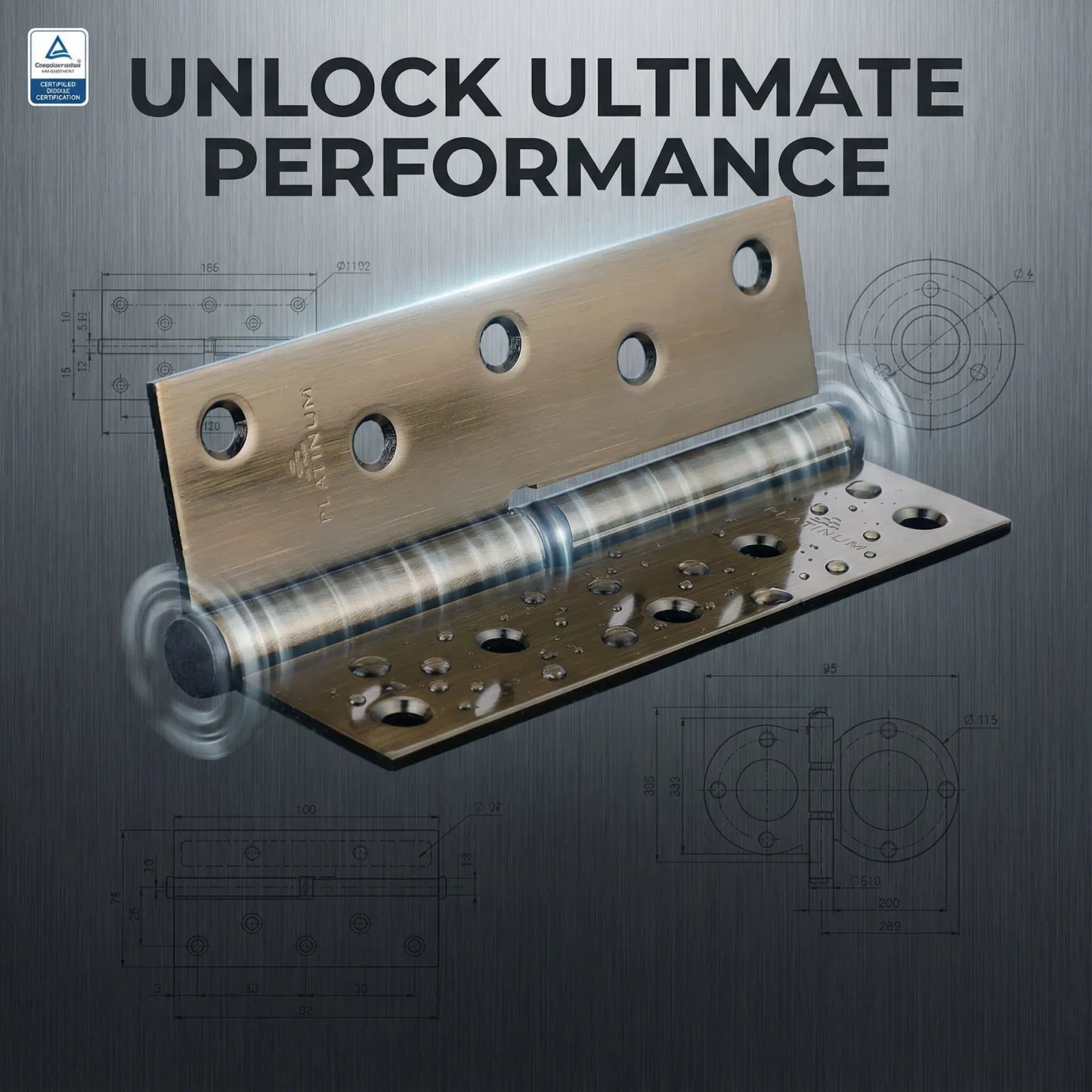 1bb Door Hardware 5" Ss Security Door Butt Wooden Door Hinge