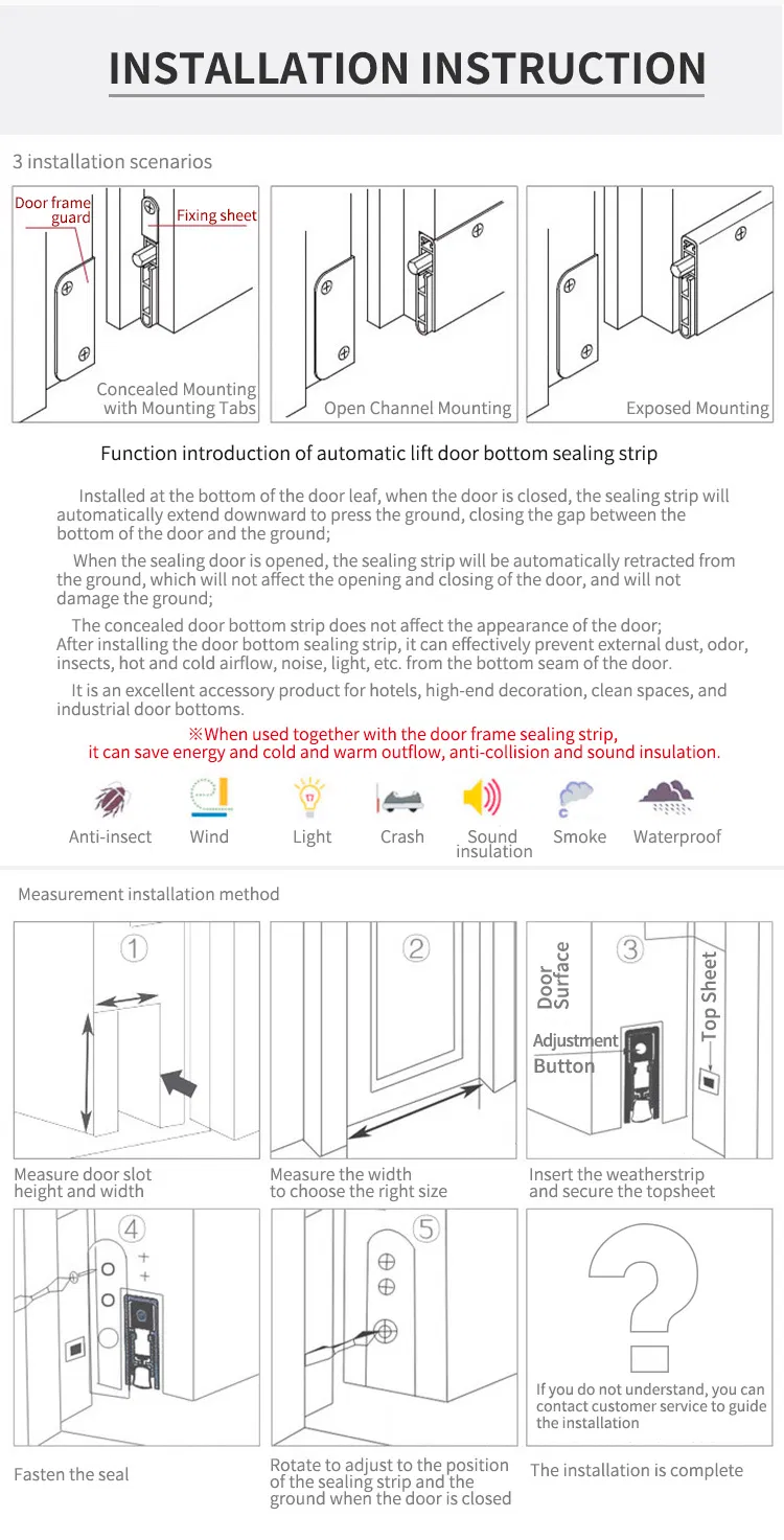 Automatic Door Bottom Seal Detail 6