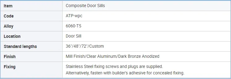 USA Standard Threshold Decorative Door Threshold