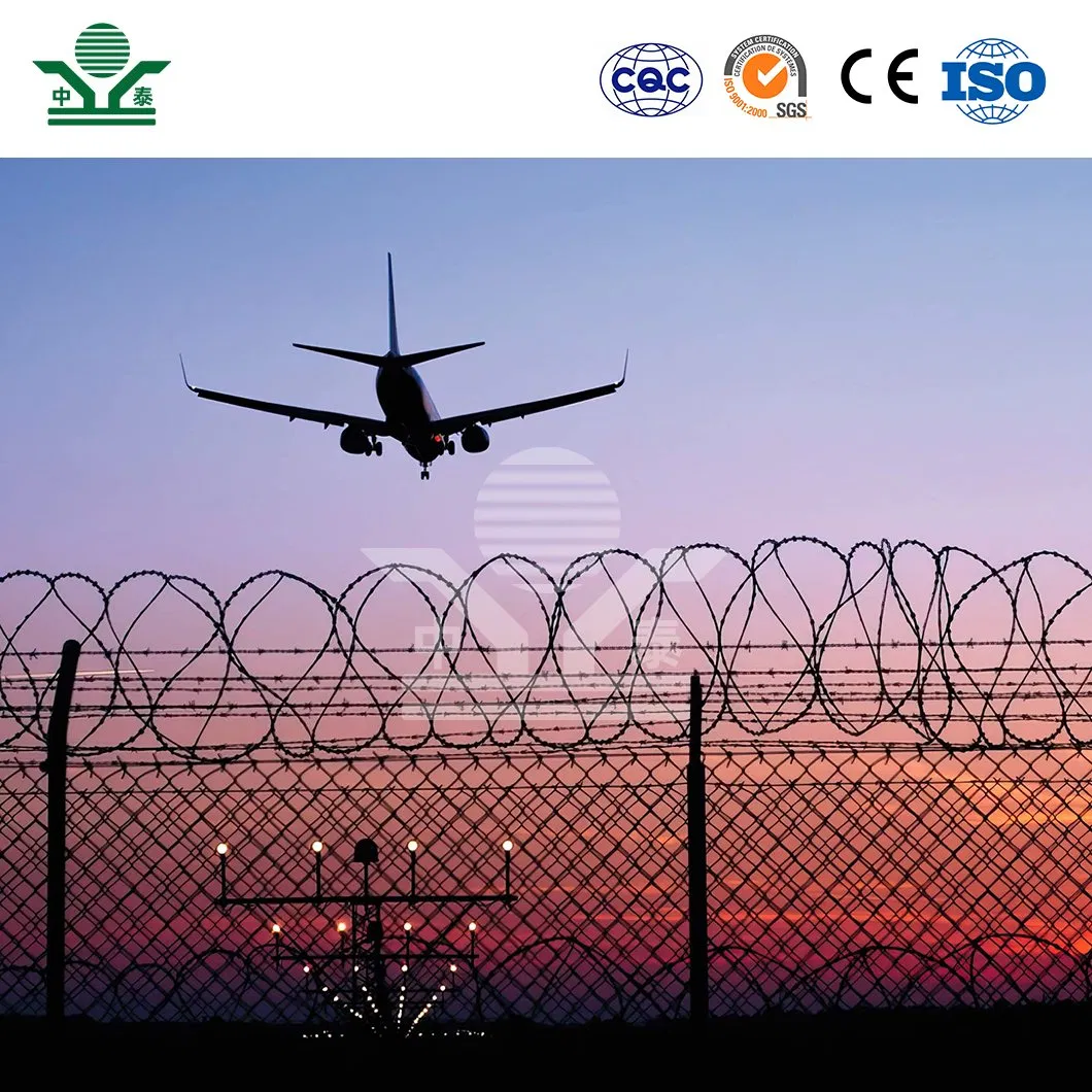 Zhongtai Welded Razor Barbed Wire China Suppliers 50 Inch Coil Diameter Spiral Razor Wire Used for Airport Security Fence