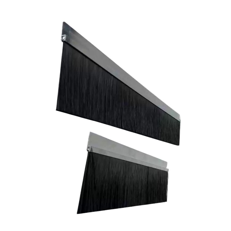 Aluminum Alloy Long Brush Edge Dust Stopper Insulation Brush Seal Door Draught Seal Bottom Brush Door Sweeps for Exterior Doors