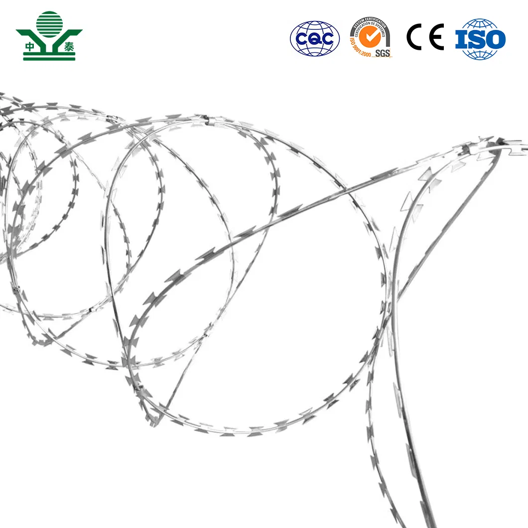Zhongtai Barbed Wire Link Chain China Manufacturers 730mm Coil Diameter Metal Barbed Wire Used for Security Wire Mesh Netting Fencing