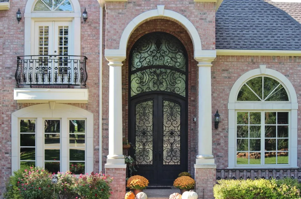 Modern Double Wrought Iron Gate