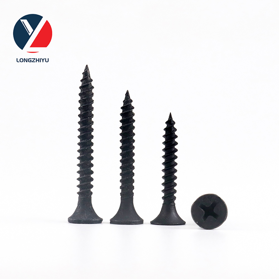 China Screw Fastener Bugle Phillips Head Drywall Screws Fine Thread Black Phosphated Drywall Screw Factory