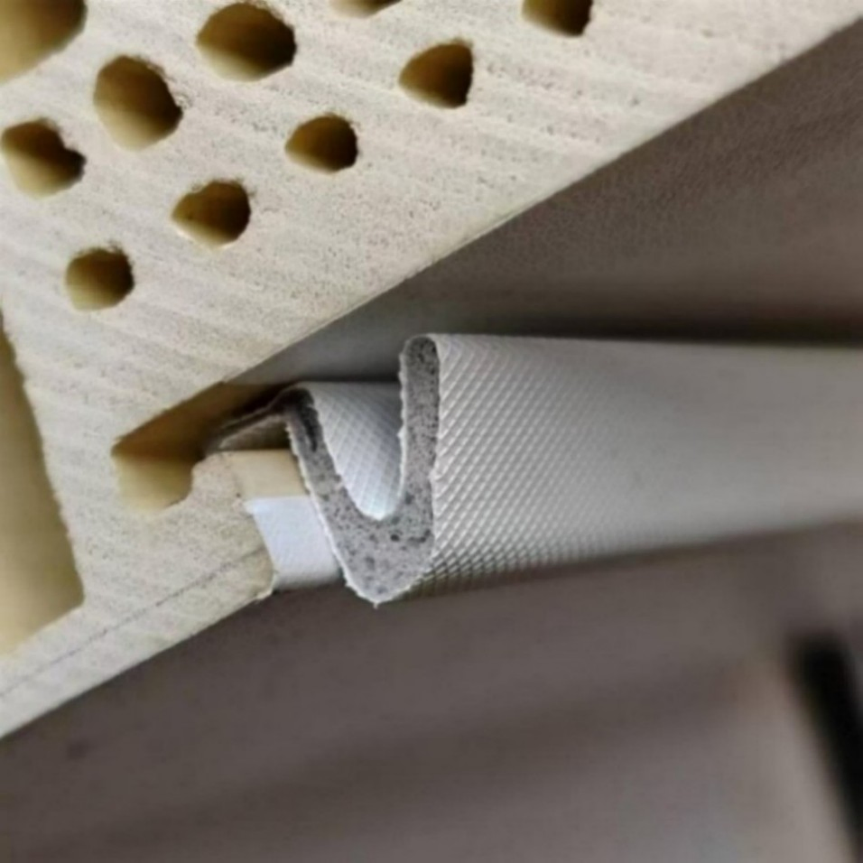 Brown Wooden Door Sealing Gasket with PU Foam Weatherstripping