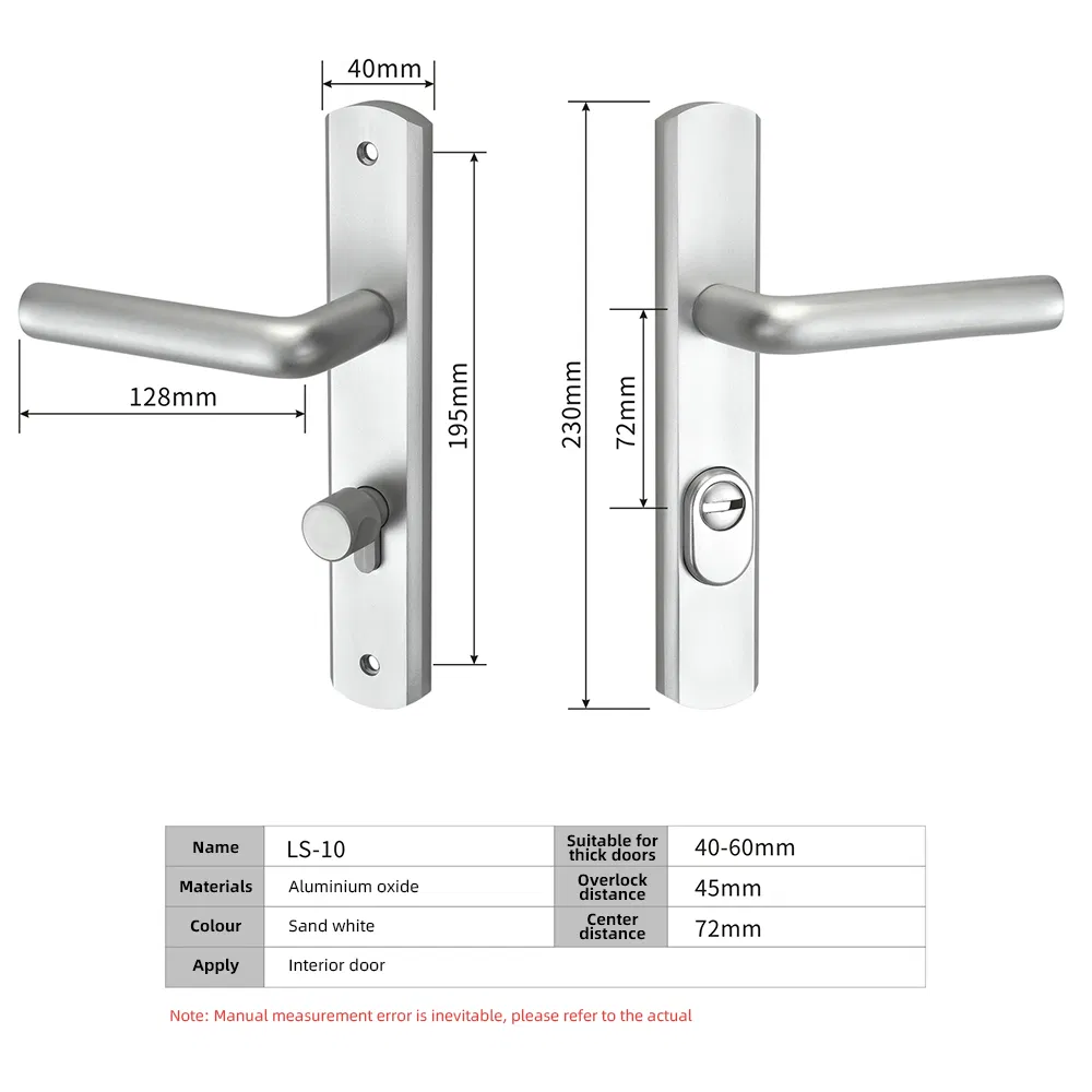 Stainless Steel Push and Pull Plate Door Handle Lock Set Lever Door Handles Black