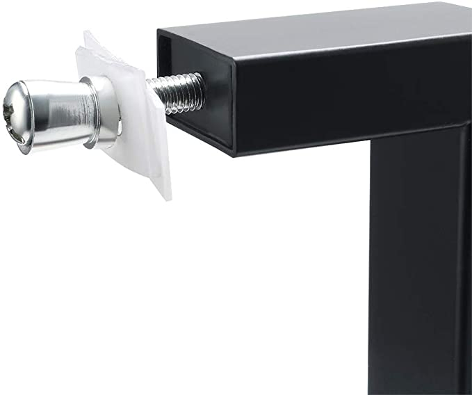 10-Inch SUS304 Stainless Steel Matte Black Square Back-to-Back Double Shower Glass Door Handle Pull Set with Washers