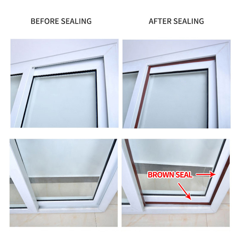 26 Feet Silicone Seal Strip Door Window Weather Stripping Self Adhesive Sound Insulation Sealing Strip