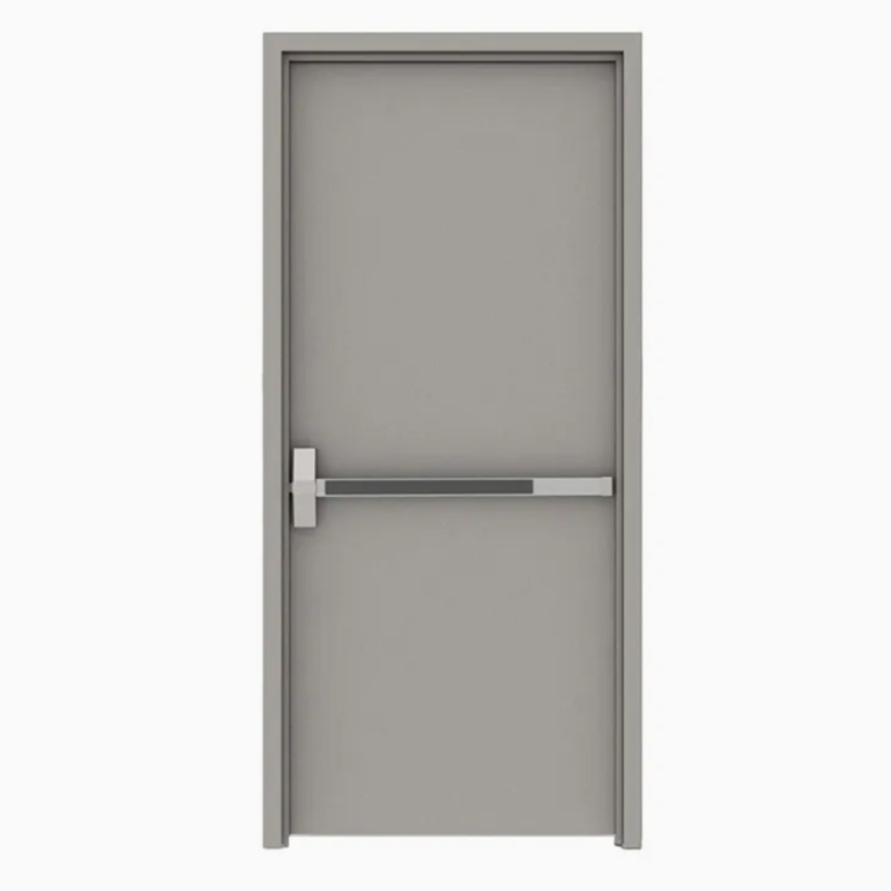 Commercial Fireproof Metal Push Bar Emergency Exit Device Steel Door with Durable Hardware