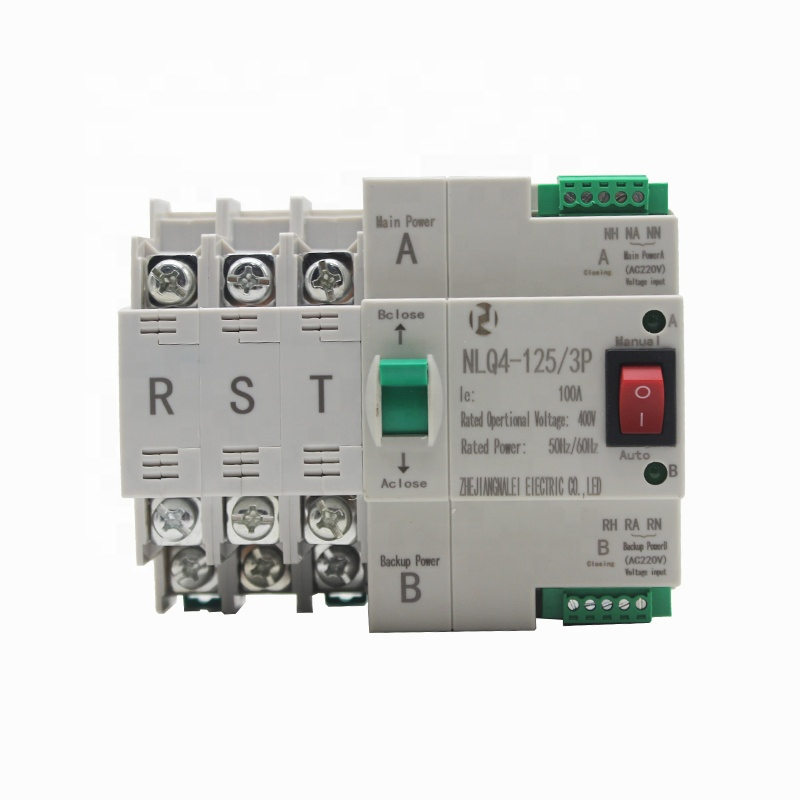Nlq4-125/3p 100A Intelligent Type AC ATS Power 3 Phase Automatic Transfer