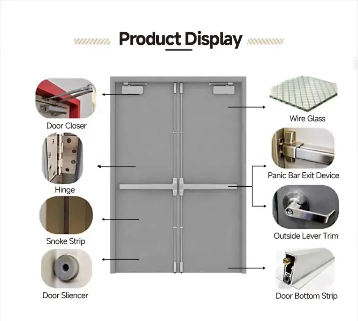 Wholesale Commercial Hotel Internal Wood Fire Rated Door Fire Proof Wooden Door