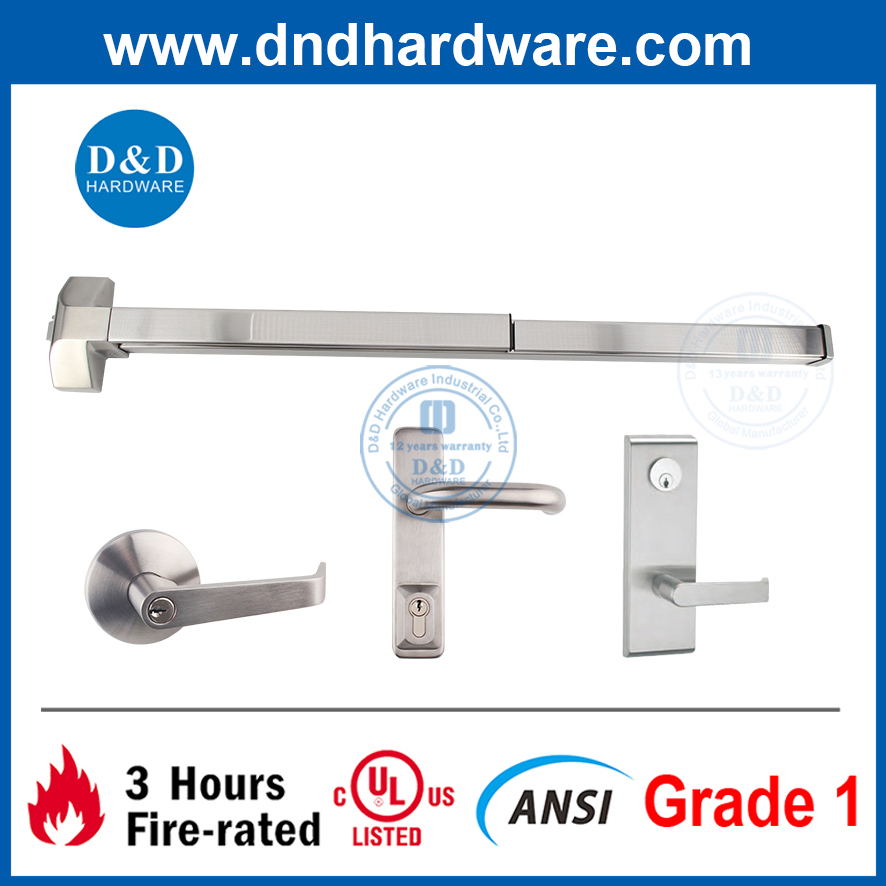 ANSI UL SS304 Commercial Door Push Bar Panic Bar Panic Exit Device