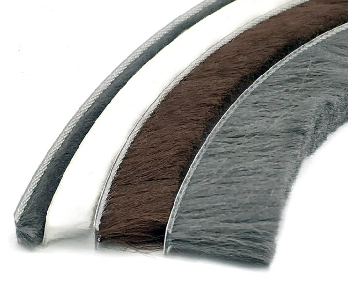 Brush Weather Stripping Self-Adhesive Pile Weatherstrip Draught Excluder for Sliding Windows and Door