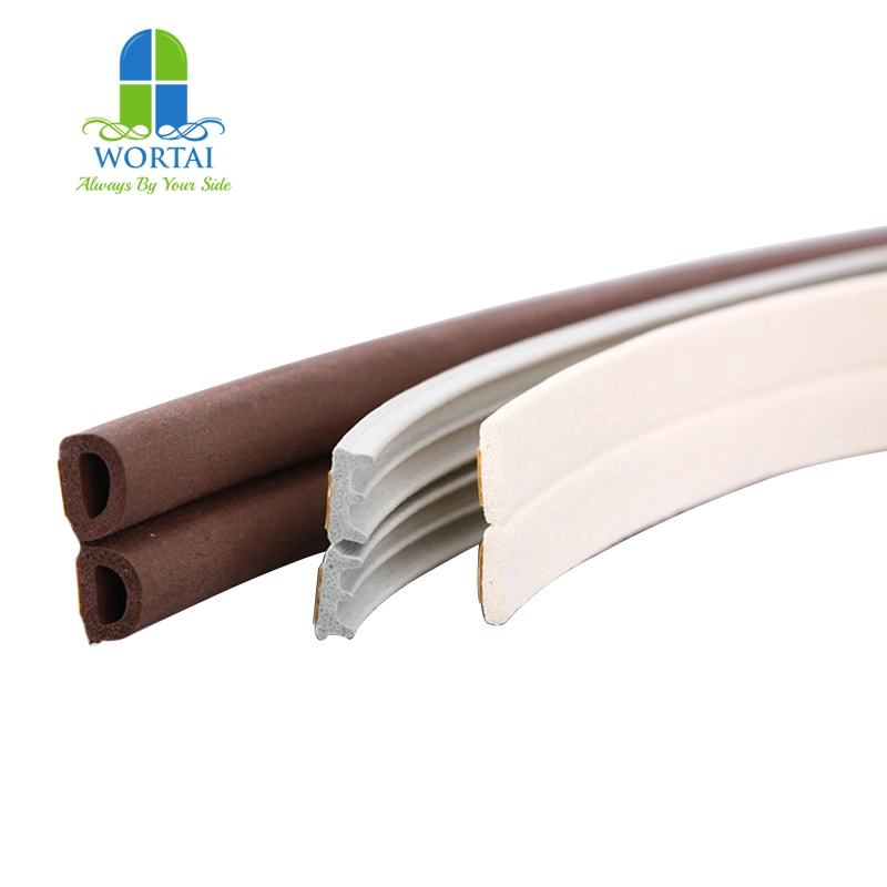 Windproof EPDM Rubber Sponge Gasket Sealing Strip with Self Adhesive Tape for Wooden Door Weather Strip