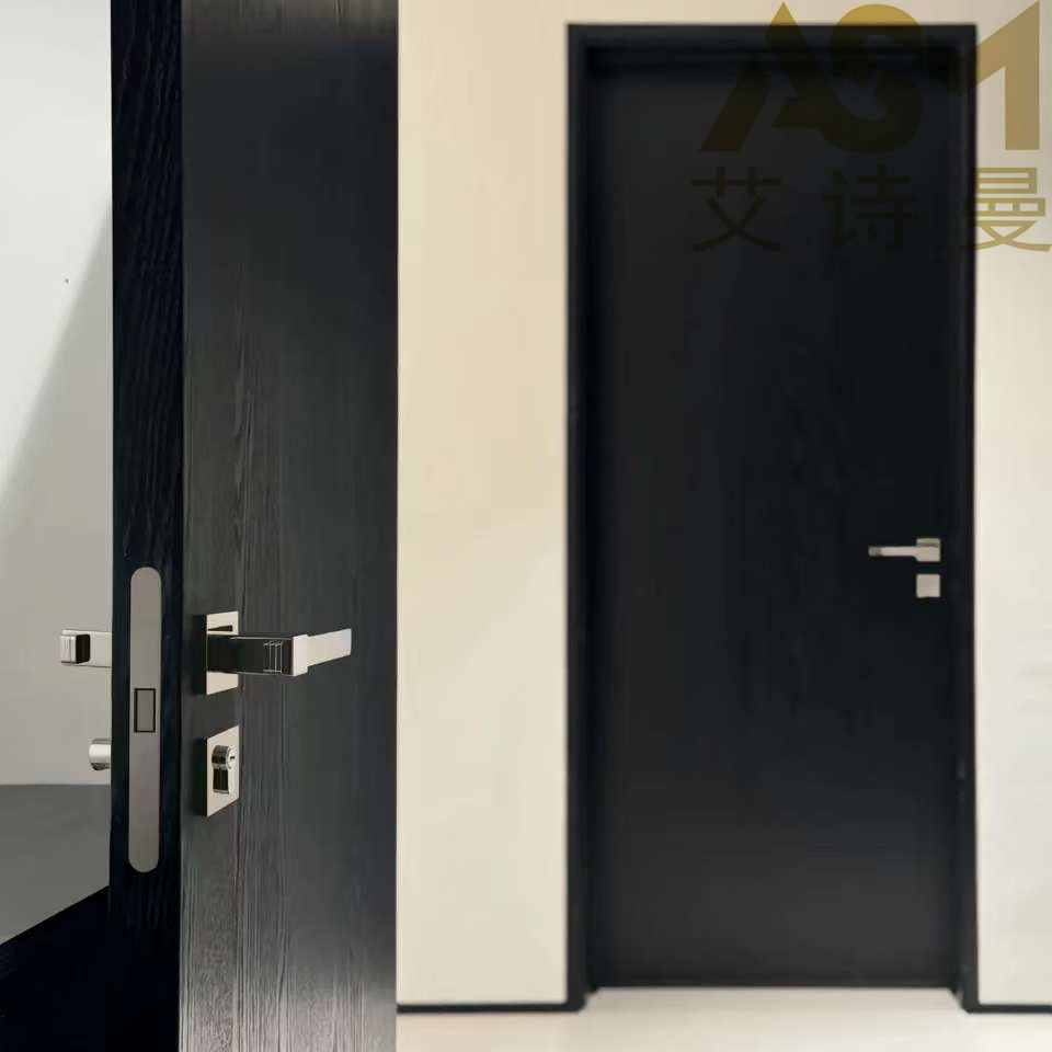 Simple Customization Fashion Home Hotel Hospital Residential Interior Bedroom Kitchen Bath Room Fire Rated Timber Entrance Walnut Interior Wood Door