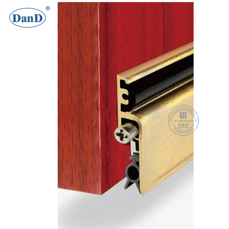 Black Drop Down Acoustic Seal Automatic Blocker Adjustable Bottom Rubber Door Sweep
