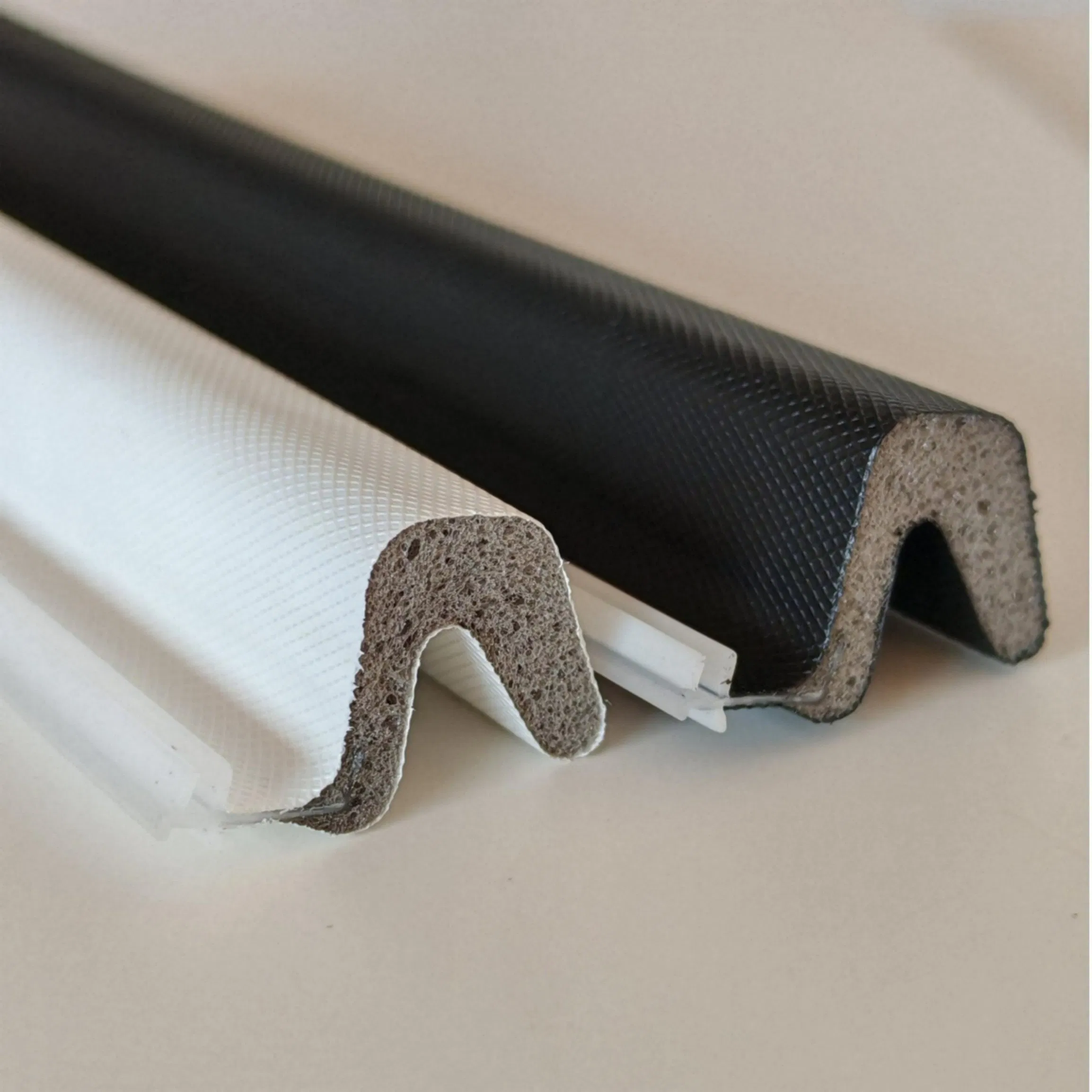V-Shaped White Wooden Door Water Blocking Seal Strip PVC Sealing Gasket PU Foam Sealing Strip Weatherstripping Rubber Seal Strip