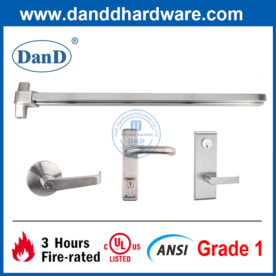 UL ANSI Vertical Commercial Door Push Bar Panic Exit Device for Canada