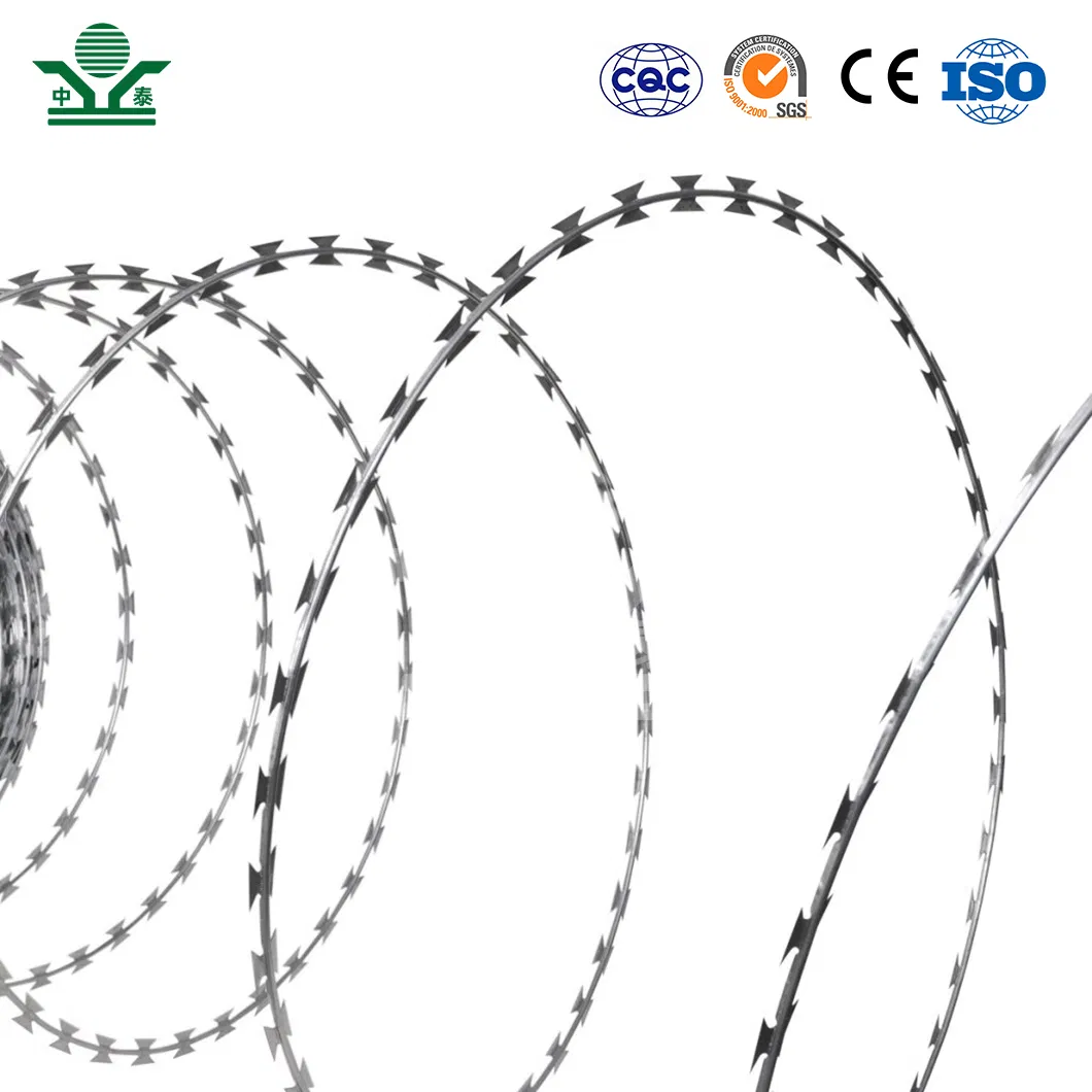 Zhongtai Barbed Wire Link Chain China Manufacturers 730mm Coil Diameter Metal Barbed Wire Used for Security Wire Mesh Netting Fencing