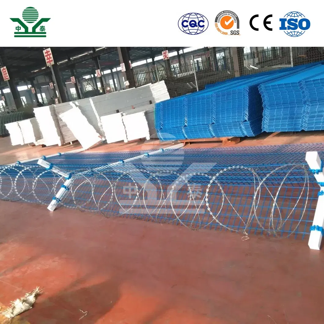 Zhongtai Welded Razor Barbed Wire China Suppliers 50 Inch Coil Diameter Spiral Razor Wire Used for Airport Security Fence