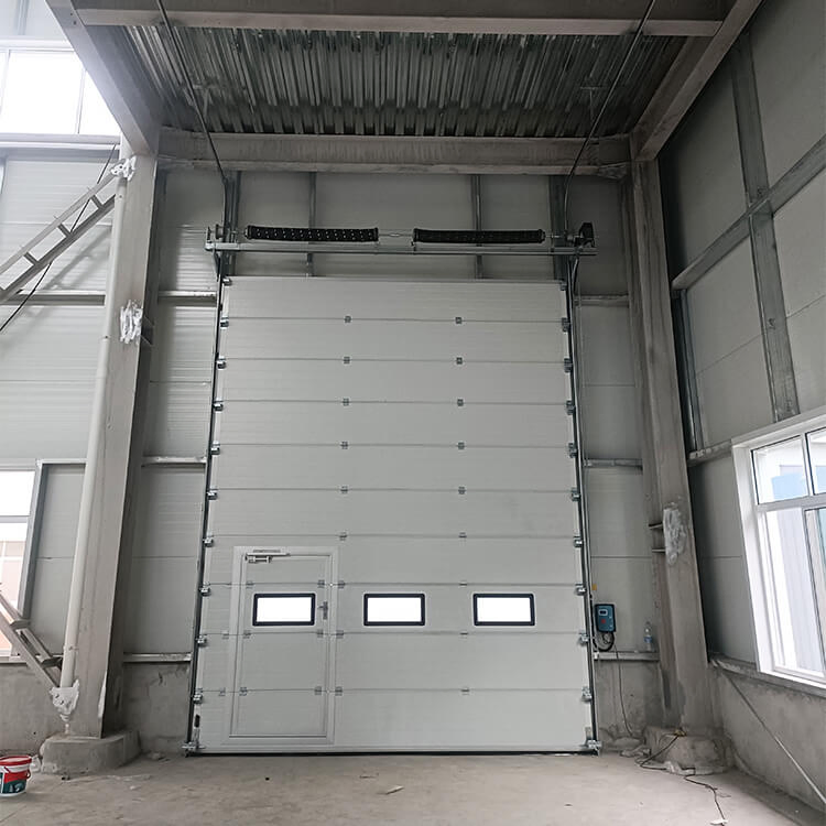 Space-Saving Industrial Lifting Thermal Insulated Automatic Sectional Door for Logistic Warehouse