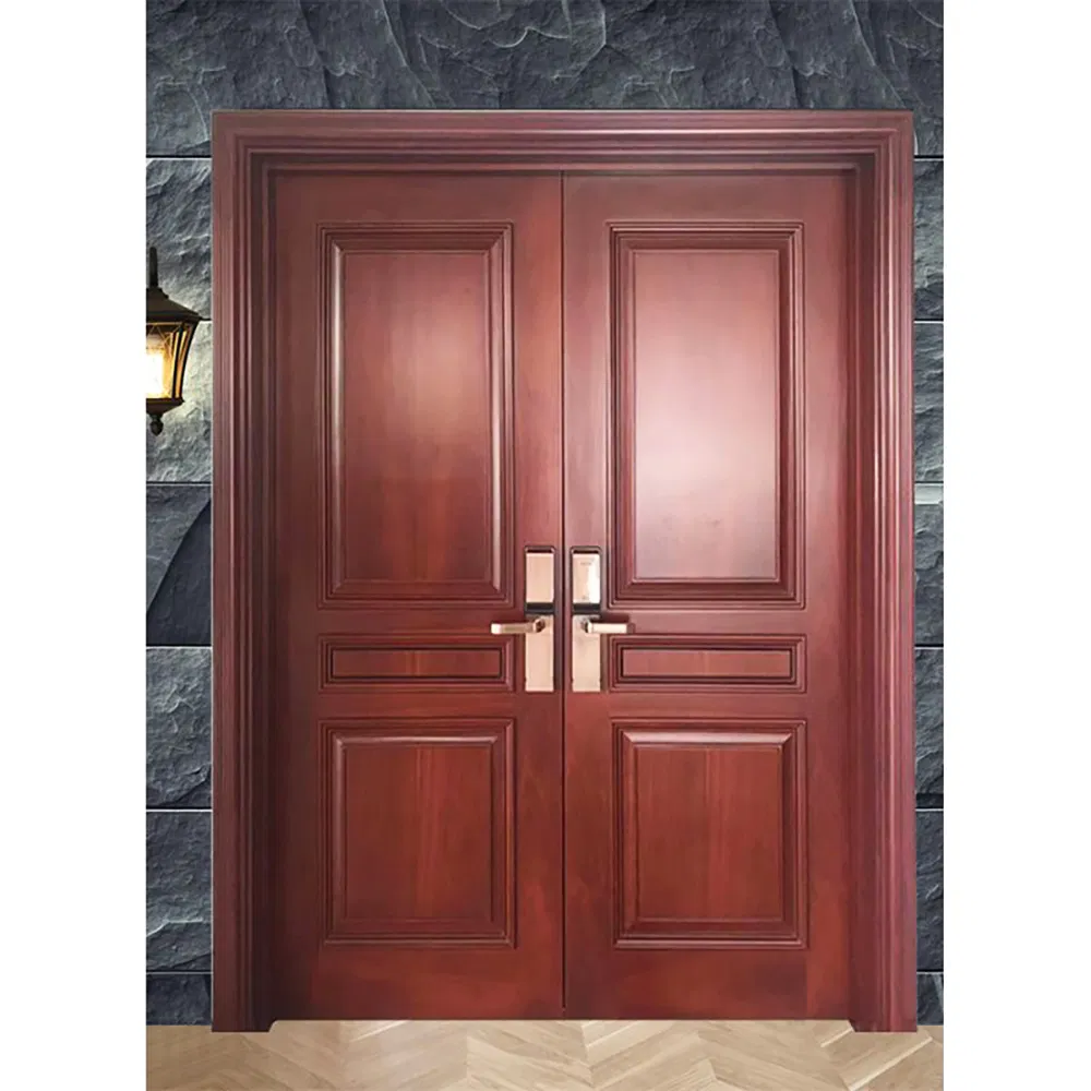 Interior Apartment Fireproof Emergency Laminated Veneer Metal Frame Entrance Fire Exit Solid Timber Room Fire Emergency Wooden Entry Fire Rated Wood Door