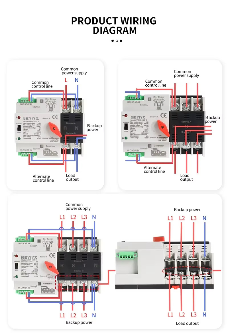 Automatic Changeover Dual Power Automatic Transfer Changeover 220V Transfer