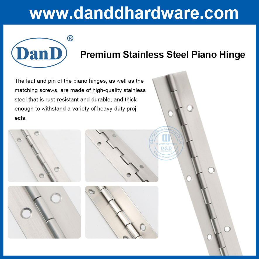 Wholesale Stainless Steel or Brass Piano Hinge Continuous Hinge for Wooden Door