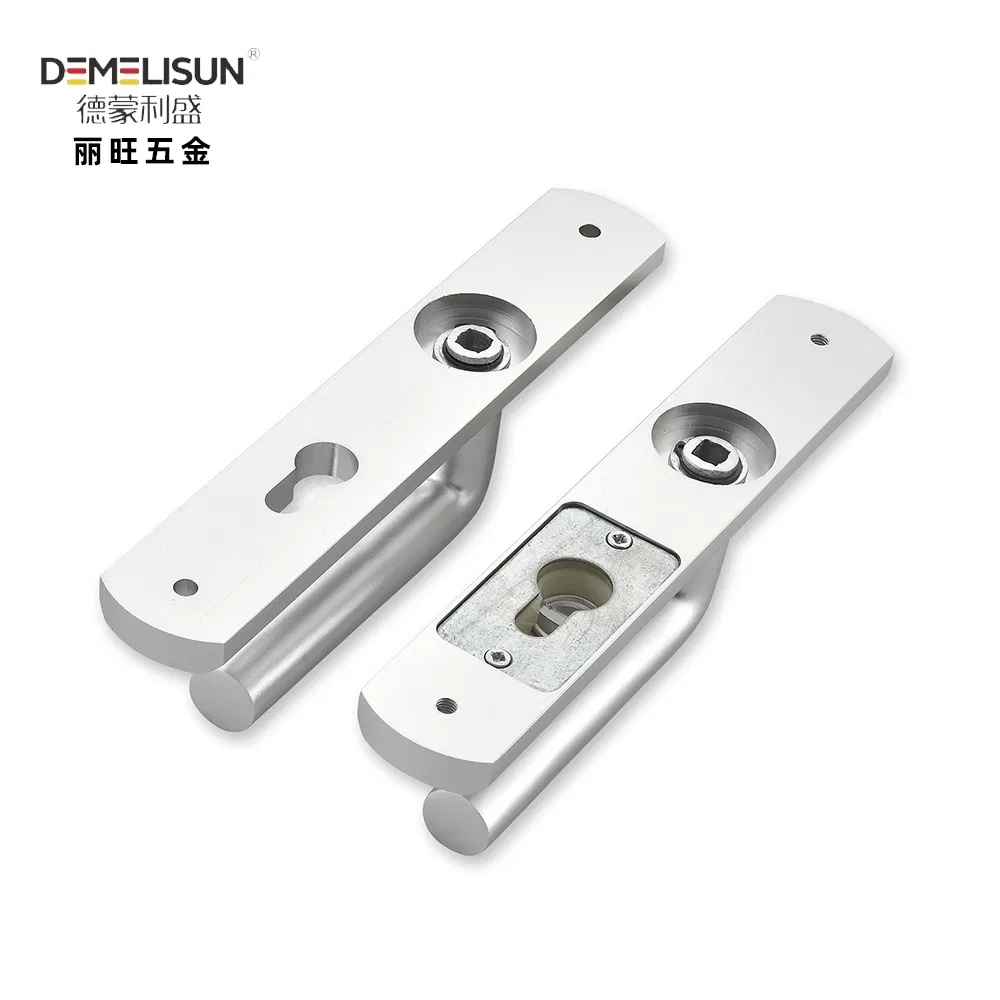 Stainless Steel Push and Pull Plate Door Handle Lock Set Lever Door Handles Black