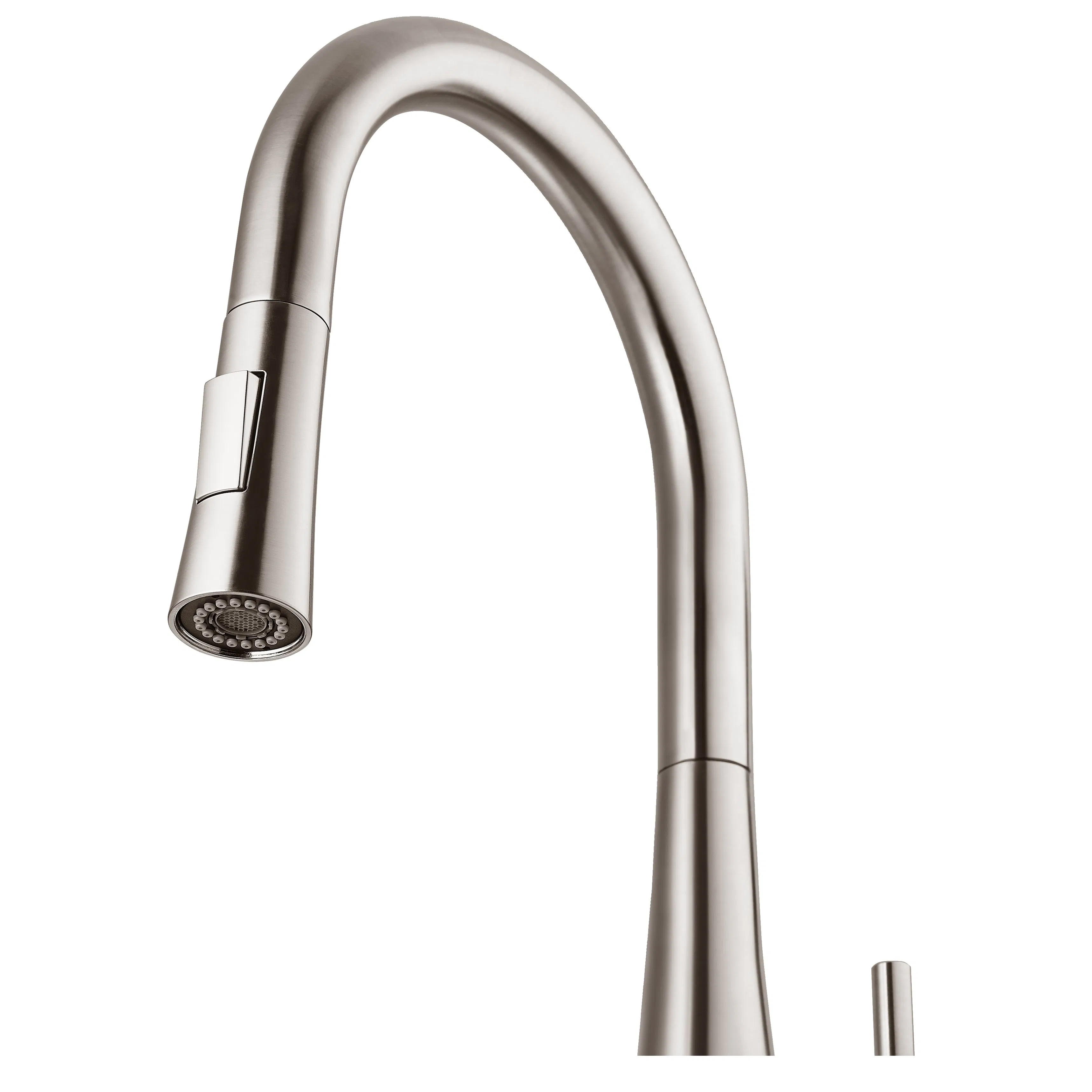 Spring Pull Down Brushed Nickel 304 Stainless Steel Sink Set Single Handle Goose Neck Kitchen Tap Kitchen Faucet