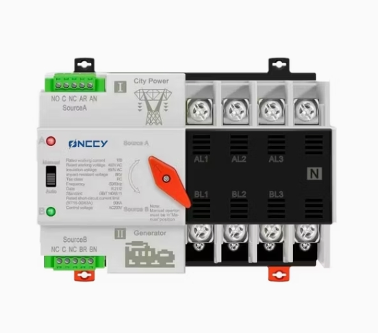 Solar Power Safety 690V C 16A 100A 5000 Times Mechanical Life Automatic Transfer ATS