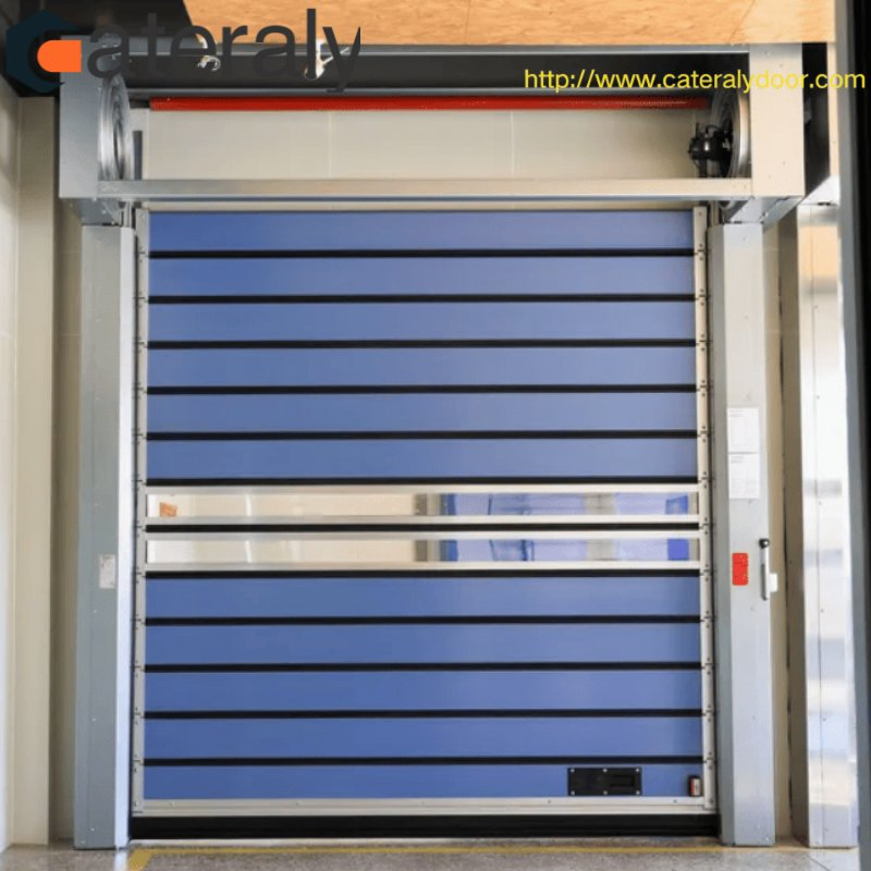 Large Thermal Insulated Rapid Closing Aluminum Shutter for Warehouses Door Hot Sale Industrial PU Overhead Automatic Aluminum Excellent Hard High Speed Spiral S