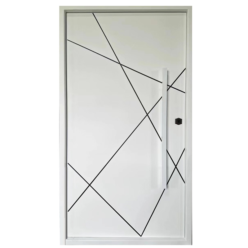 Popular Modern Style Double Security Wrought Iron Front Entry Metal Main Door