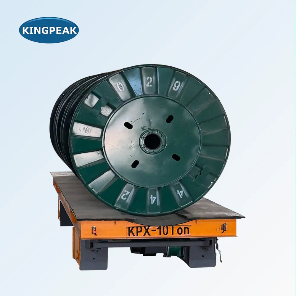 Efficient Steel Coil Transfer Cart with V-Shaped Battery Power