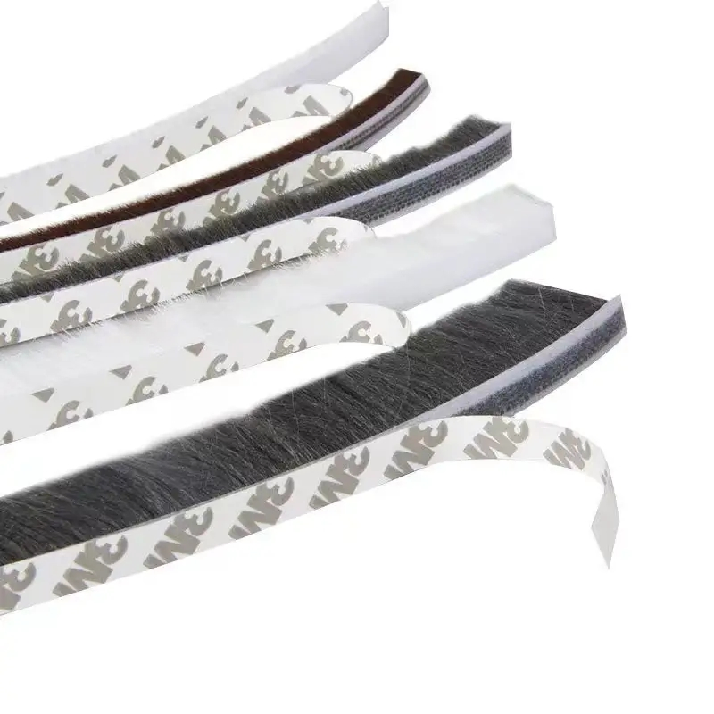 Customized Cutting Door Window Weather Strip for Apartment Office Hotel Good Viscosity Self-Adhesive Seal Strip with Fin
