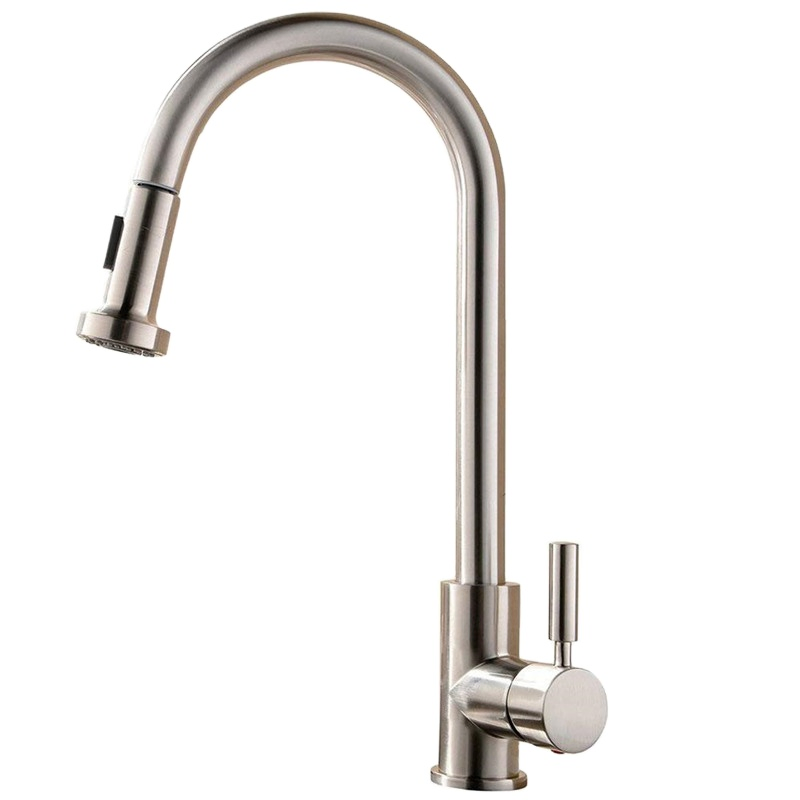 Single Handle New Models Pull Down Kitchen Sinks Stainless Steel Faucet Set