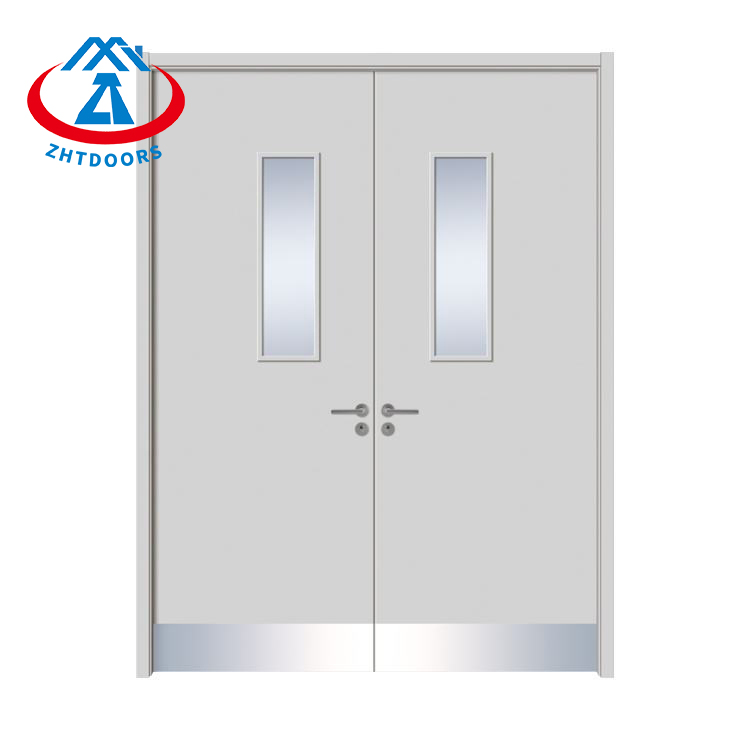 Certificated Zhtdoors Modern Design Custom Made Wrought Cheap Fire Rated Steel Resistant Metal Fire Related Door