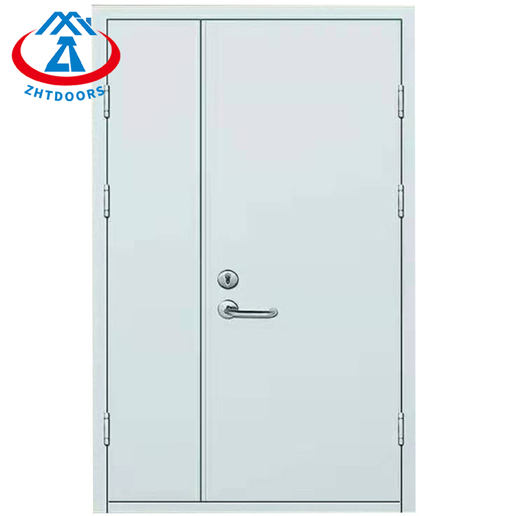 Certificated Zhtdoors Modern Design Custom Made Wrought Cheap Fire Rated Steel Resistant Metal Fire Related Door