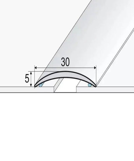 30mm Anodised Aluminium Self Adhesive Door Threshold Strip