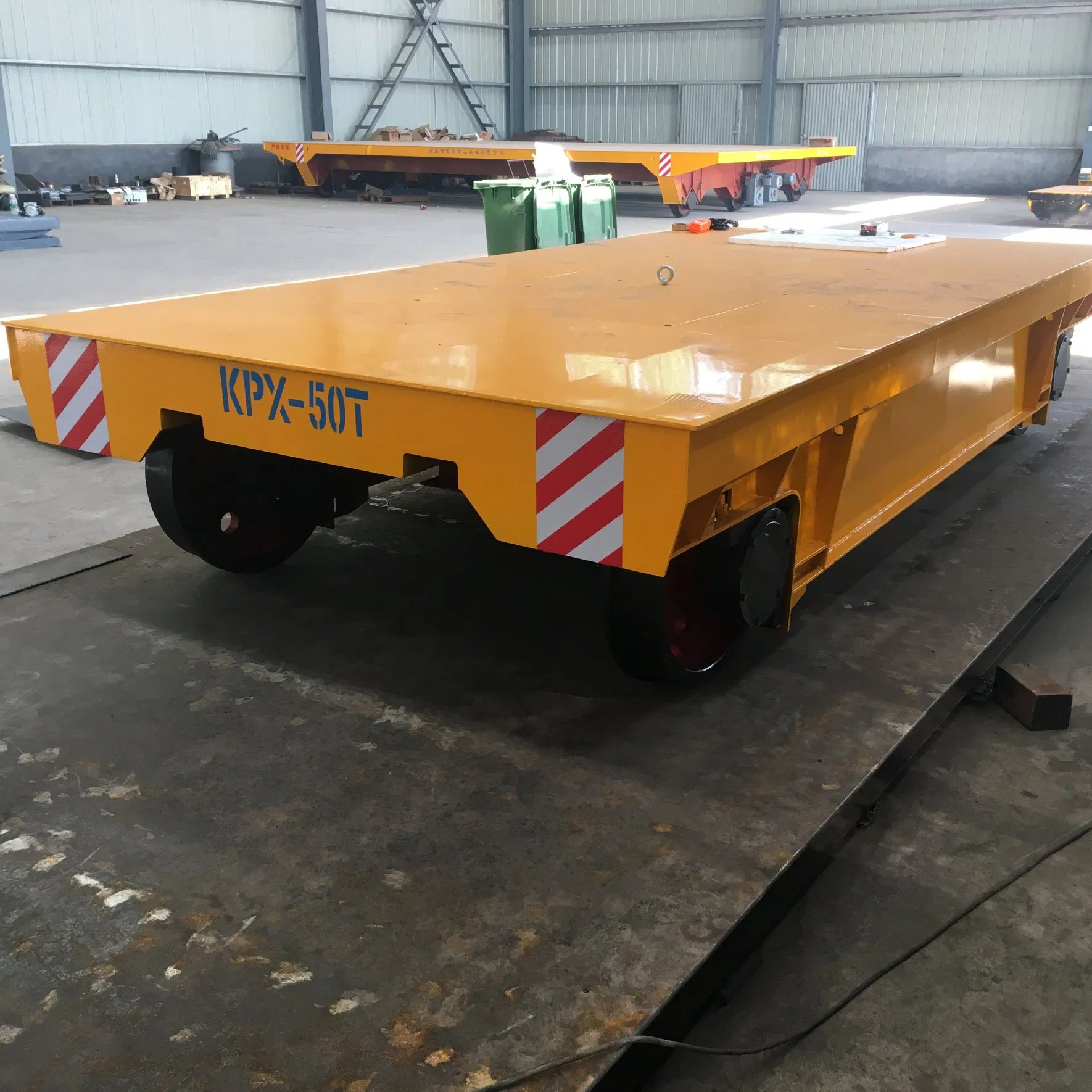 2025 New Product Steel Factory Trackless Plate Transport Cart Electric Flat Transfer Carriage